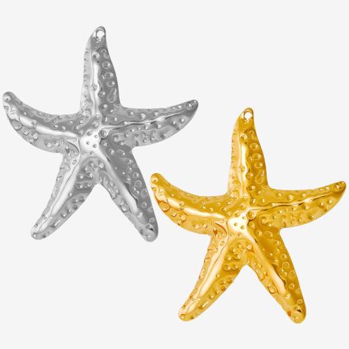 Stainless Steel Animal Pendants 304 Stainless Steel Starfish Vacuum Ion Plating DIY Sold By PC