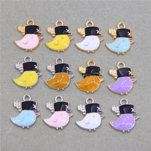 Zinc Alloy Enamel Pendants Chicken plated DIY nickel lead & cadmium free Sold By Bag