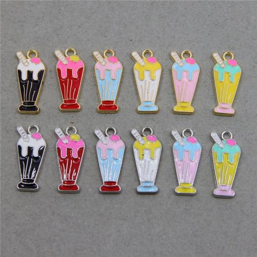 Zinc Alloy Enamel Pendants Cup gold color plated DIY nickel lead & cadmium free Sold By Bag