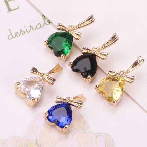 Crystal Pendants Brass with Crystal gold color plated DIY nickel lead & cadmium free Sold By PC