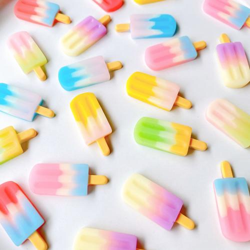 Haaraccessoires DIY bevindingen, Hars, Ice Cream, meer kleuren voor de keuze, 35x15mm, 10pC's/Bag, Verkocht door Bag