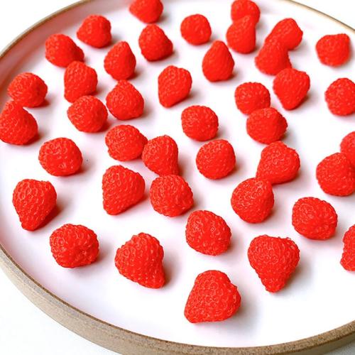 Hair Accessories DIY Findings PVC Plastic Strawberry red 20mm Sold By Bag