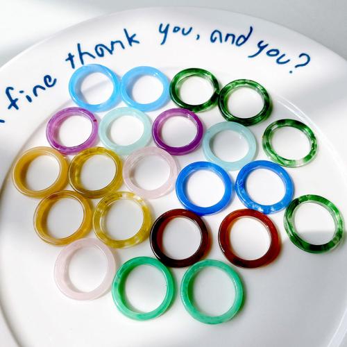 Resin Finger Ring Round DIY Outer diameter about ; Inner diameter about Sold By Bag