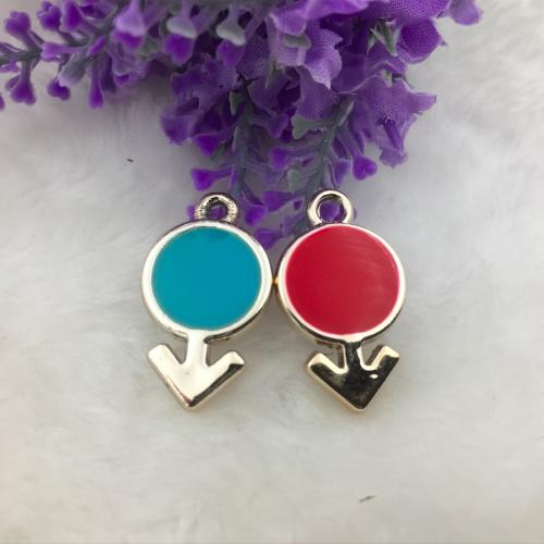 Plastic Pendants rose gold color plated DIY & enamel Sold By Bag