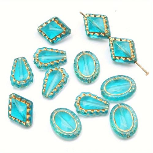 Acrylic Jewelry Beads DIY blue Sold By Bag