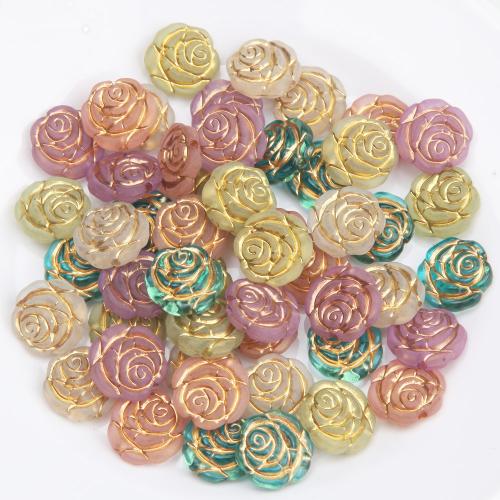 Acrylic Jewelry Beads Flower DIY 14mm Sold By Bag