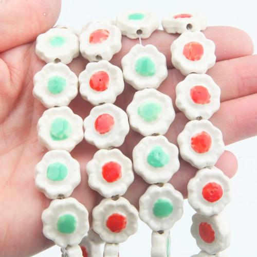 Porcelain Jewelry Beads DIY 17mm Sold By Strand