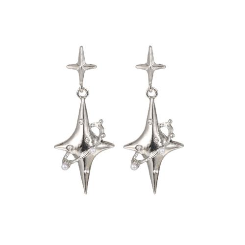 Zinc Alloy Stud Earring & for woman & with rhinestone Sold By Pair