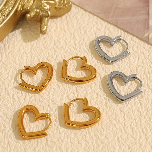 Stainless Steel Lever Back Earring 304 Stainless Steel Heart plated fashion jewelry & for woman Sold By Pair