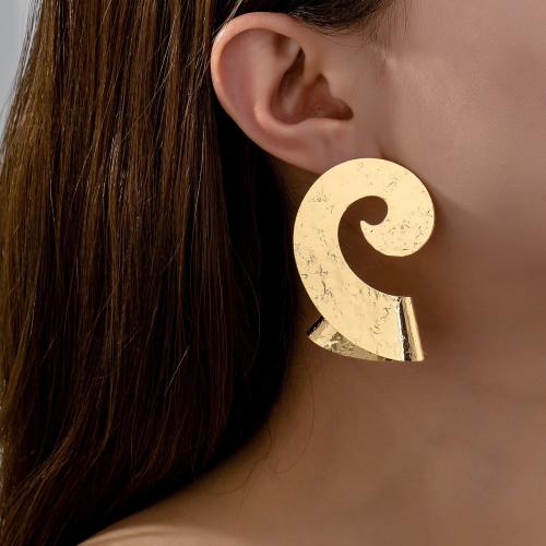 Lo zinco in lega Stud Earring, lega in zinco, placcato, per la donna, oro, Venduto da coppia