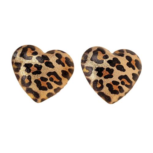 Øremærkning af zinklegeret stud, Zinc Alloy, Heart, forgyldt, for kvinde, guld, Solgt af par