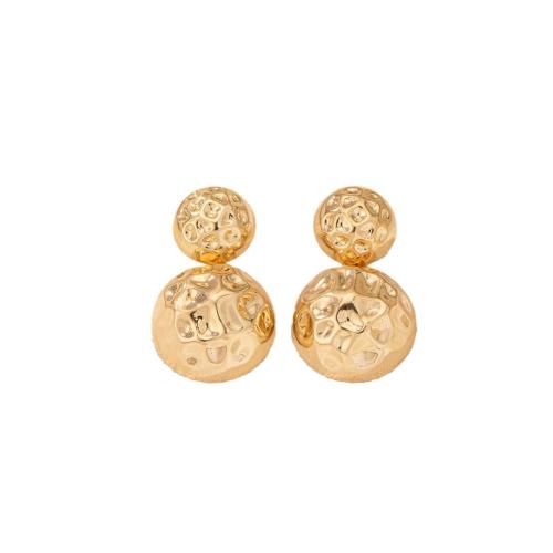 Lo zinco in lega Stud Earring, lega in zinco, placcato, per la donna, oro, Venduto da coppia