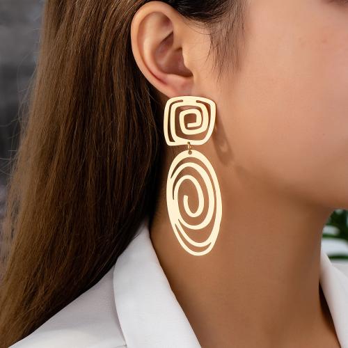 Lo zinco in lega Stud Earring, lega in zinco, placcato, per la donna, oro, Venduto da coppia