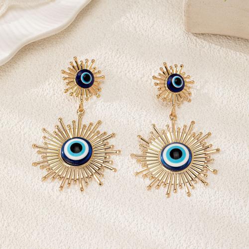 Zinc Alloy Stud Earring with Acrylic plated for woman gold Sold By Pair