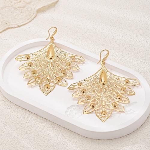 Zinc Alloy Drop Earrings plated for woman gold Sold By Pair