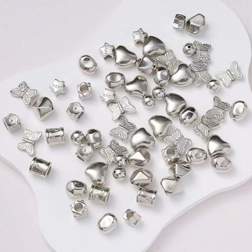 Acrylic Jewelry Beads DIY silver color Sold By Bag