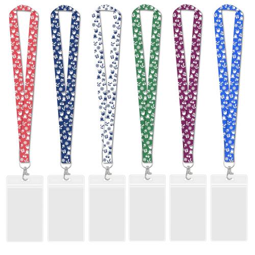 Poliester Vlasnik kartice lanyard, s PVC plastike, Prijenosni & višenamjenski, više boja za izbor, Prodano By PC