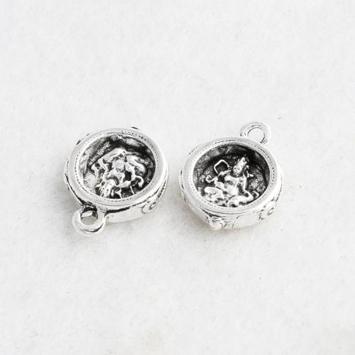 Zinc Alloy Pendants plated DIY silver color 10mm Approx 1.6mm Sold By PC