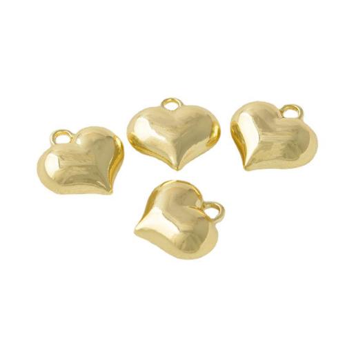 Zinc Alloy Heart Pendants plated DIY golden Approx 1.5mm Sold By PC