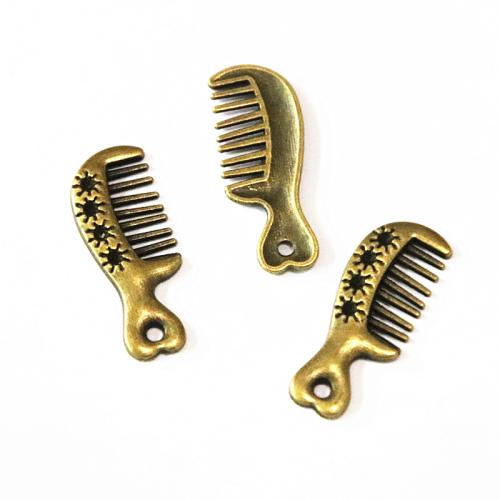 Zinc Alloy Pendants Comb antique brass color plated DIY Sold By Bag