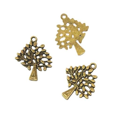 Zinc Alloy Pendants Tree antique brass color plated DIY Sold By Bag