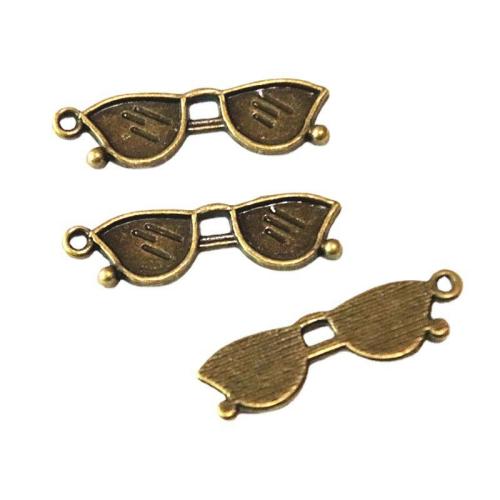 Zinc Alloy Pendants Glasses antique brass color plated DIY Sold By Bag