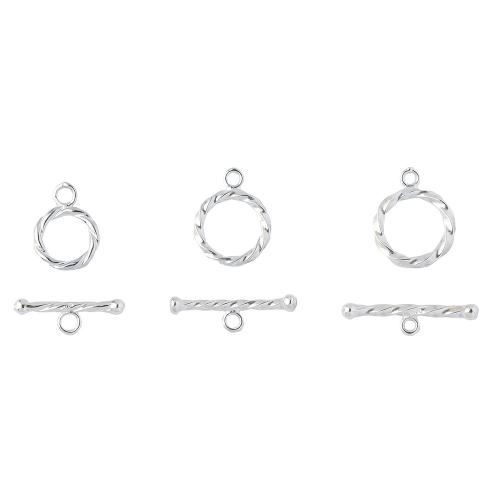 Sterling Silver Toggle καρφίτσα, 925 ασημένιο ασήμι, DIY & διαφορετικό μέγεθος για την επιλογή, Sold Με Ορισμός