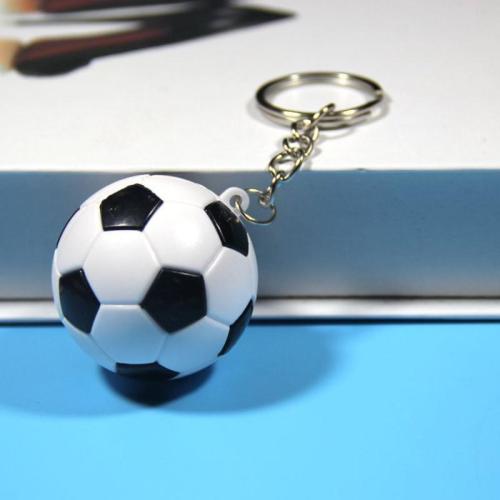 Bag Purse Charms Keyrings Keychains PVC Plastic Unisex football diameter  about 3.5CM Sold By PC