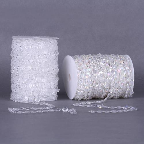 Plastic Ball Chain, met Katoen draad, DIY, meer kleuren voor de keuze, 10mm, 30m/spool, Verkocht door spool