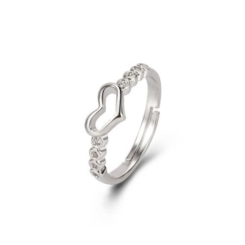 Kubisk Circonia Micro bane messing Ring, mode smykker & Micro Pave cubic zirconia & for kvinde, Solgt af PC