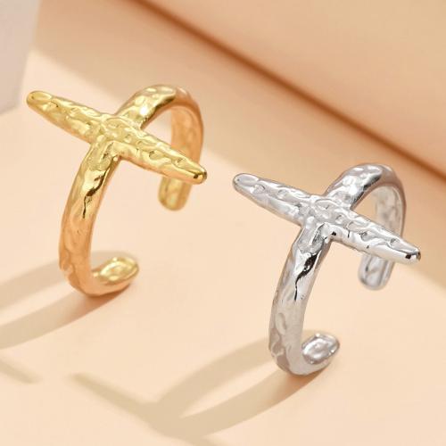 Stainless Steel Finger Ring 304 Stainless Steel Cross fashion jewelry & for woman US Ring Sold By PC