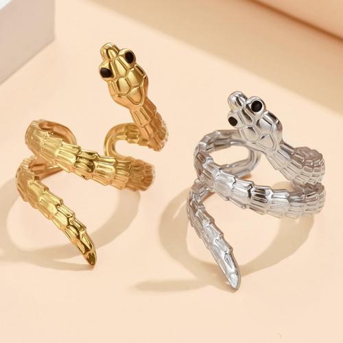 Stainless Steel Finger Ring 304 Stainless Steel Snake fashion jewelry & for woman US Ring Sold By PC