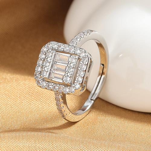 Cubi Circonia Micro Pave anello in ottone, gioielli di moda & Micro spianare cubic zirconia & per la donna, Venduto da PC