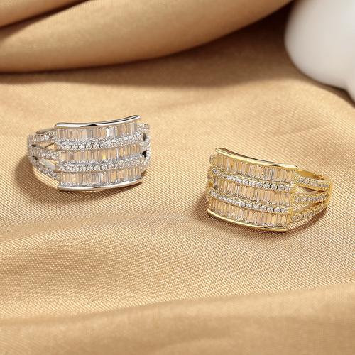 Cubic Zirconia Micro Pave Brass Ring fashion jewelry & micro pave cubic zirconia & for woman Sold By PC