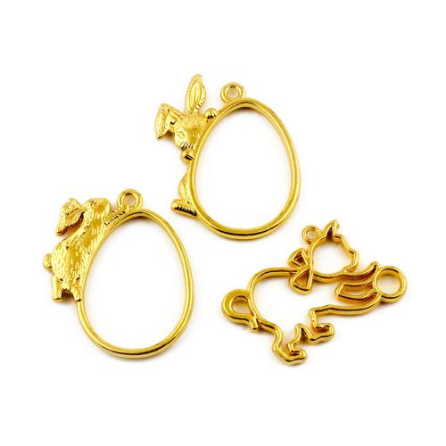 Zinc Alloy Pendants gold color plated DIY Sold By Bag