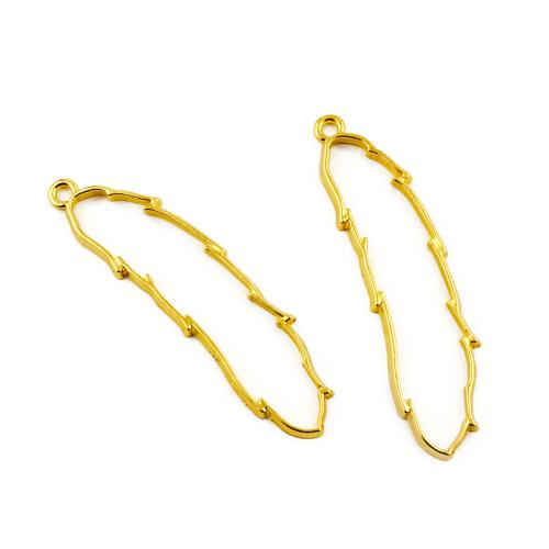 Zinklegering Hangers, Zinc Alloy, gold plated, DIY, 18x68mm, 100pC's/Bag, Verkocht door Bag