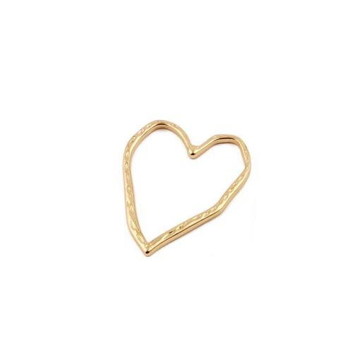 Zinc Alloy Pendants Heart gold color plated DIY Sold By Bag