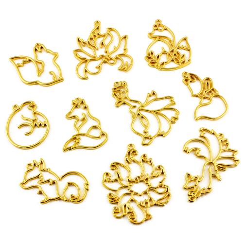 Zinc Alloy Animal Pendants gold color plated DIY Sold By Bag