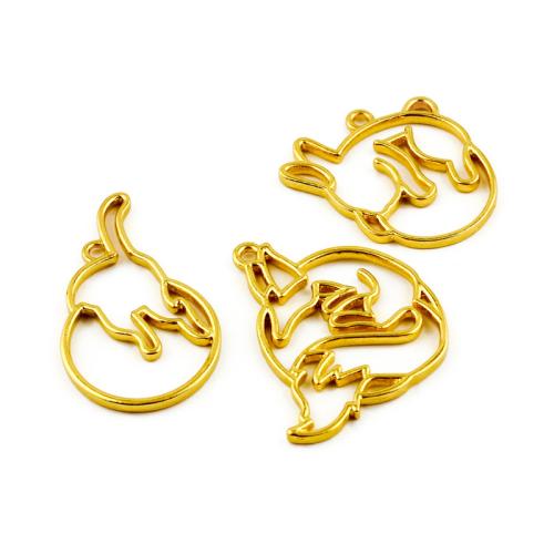 Zinc Alloy Animal Pendants gold color plated DIY Sold By Bag