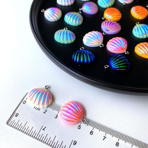 Pendentif en résine, coquille, DIY, plus de couleurs à choisir, 21mm, 10pairescouple/sac, Vendu par sac