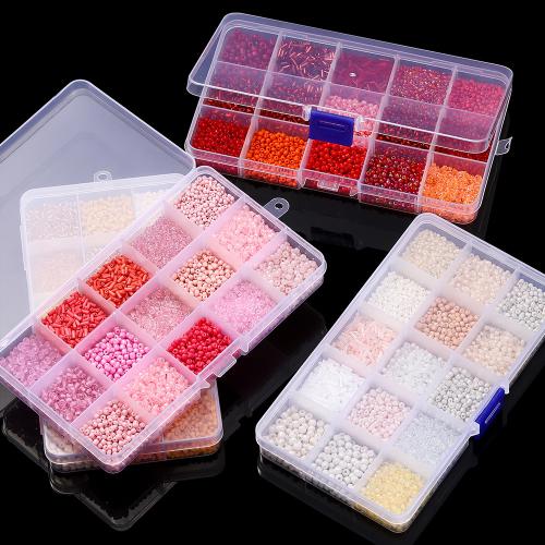 Fashion Glass Beads DIY & 15 cells 2-7mm Sold By Set