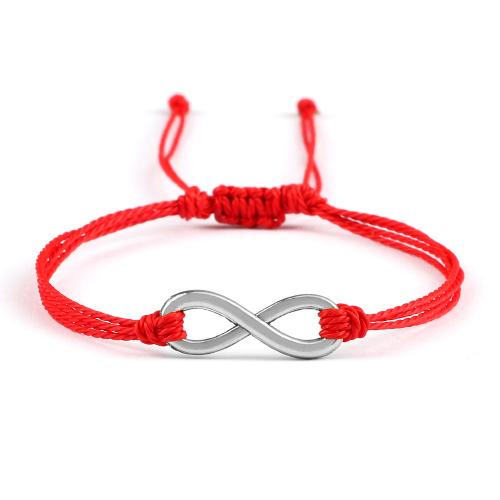 Bracciale in lega di zinco, lega in zinco, with corda di cera, fatto a mano, gioielli di moda & unisex & cavo, nessuno, Lunghezza 17-30 cm, Venduto da PC