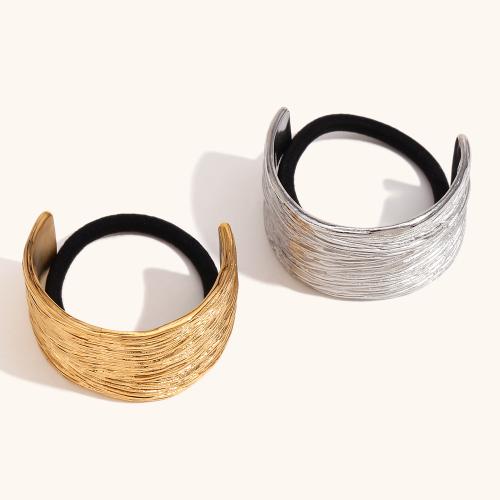 Ponytail Holder 304 Stainless Steel with Rubber Band plated fashion jewelry & for woman Sold By PC