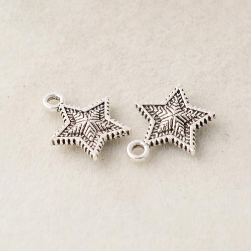 Colgante estrella de la aleación del cinc, aleación de zinc, chapado, Bricolaje, más colores para la opción, 12x14mm, agujero:aproximado 1.7mm, Vendido por UD