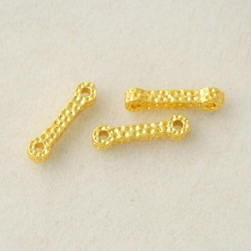 Brass Sieraden Connector, Messing, plated, DIY, gouden, 1.40x10mm, Gat:Ca 1mm, Verkocht door PC