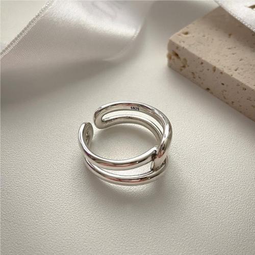 Sterling Silver Nakit Finger Ring, 925 Sterling Silver, modni nakit & za žene, više boja za izbor, Veličina:7, Prodano By PC