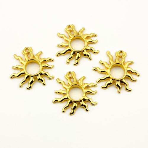 Zinc Alloy Pendants Sun gold color plated DIY Sold By Bag