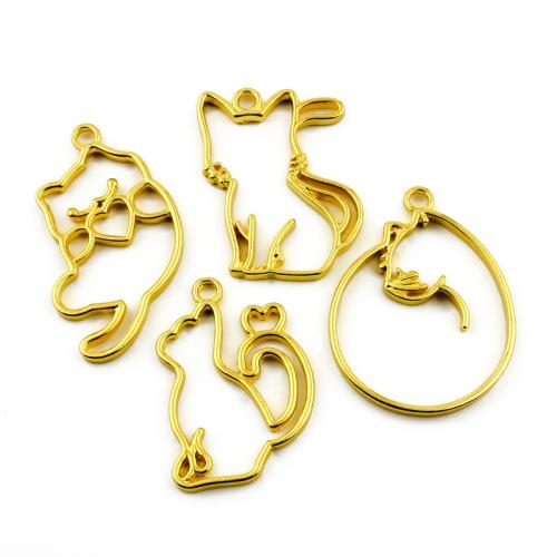 Zinc Alloy Animal Pendants gold color plated DIY Sold By Bag