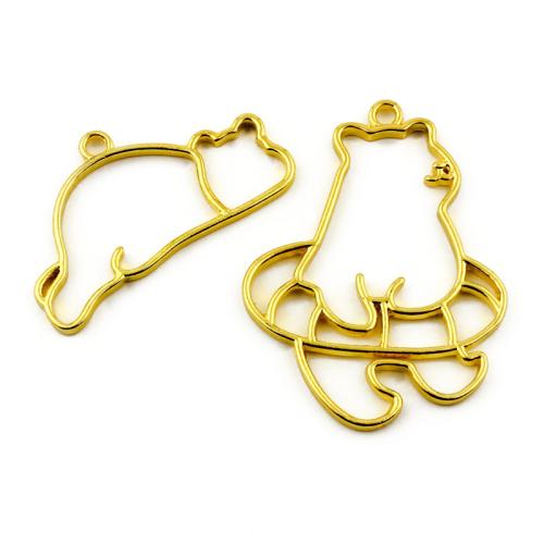 Zinc Alloy Animal Pendants gold color plated DIY Sold By Bag