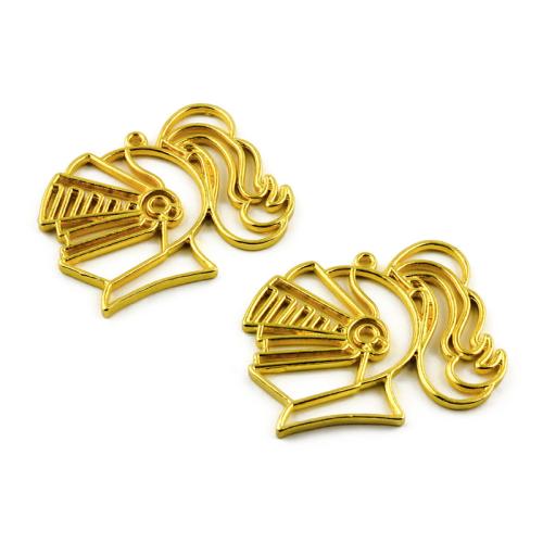 Zinc Alloy Pendants Helmet gold color plated DIY Sold By Bag